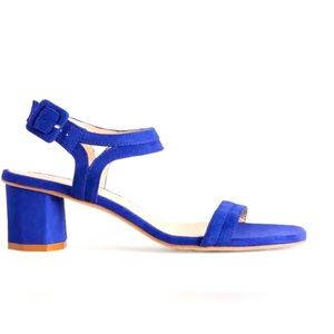 Boden lapis blue block-heeled sandals